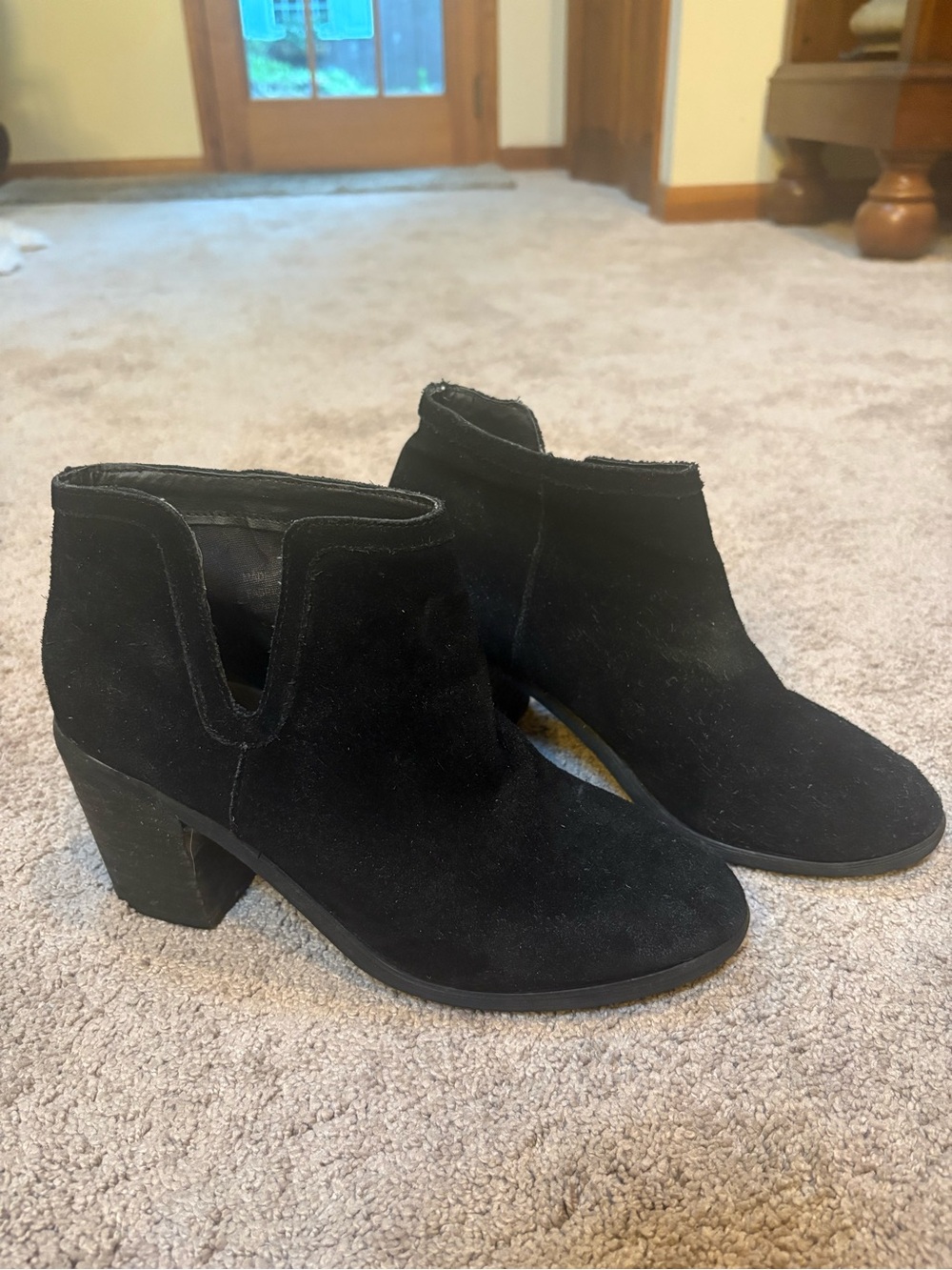 Urban Outfitters Black Suede Ankle Booties